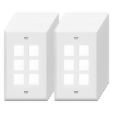 Enerlites Multimedia Face Plates 6-Port 1-Gang Keystone