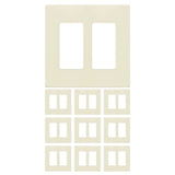 Enerlites Screwless Decorator/GFCI Two-Gang Wall Plate Mid-Size