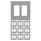Enerlites Screwless Decorator/GFCI Two-Gang Wall Plate Mid-Size