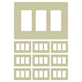 Enerlites Screwless Decorator/GFCI Three-Gang Wall Plate Mid-Size