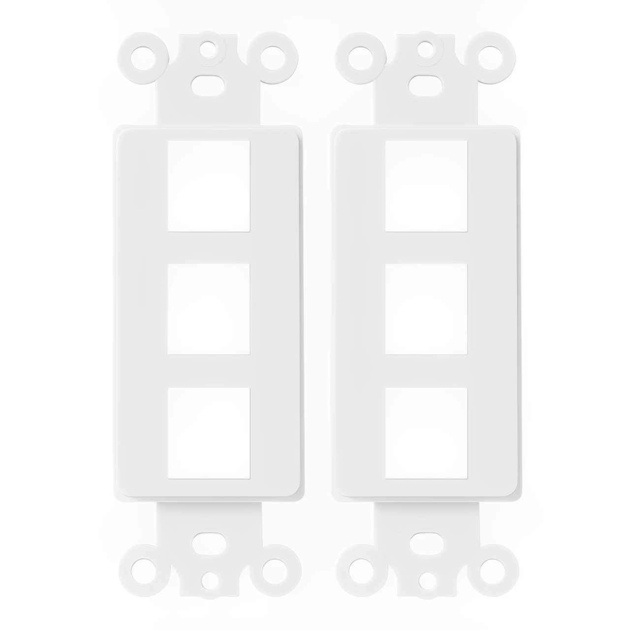 Enerlites 3-Port Decorator Data Wall Plate Insert