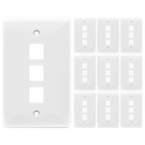 Enerlites Multimedia Face Plates 3-Port 1-Gang Keystone