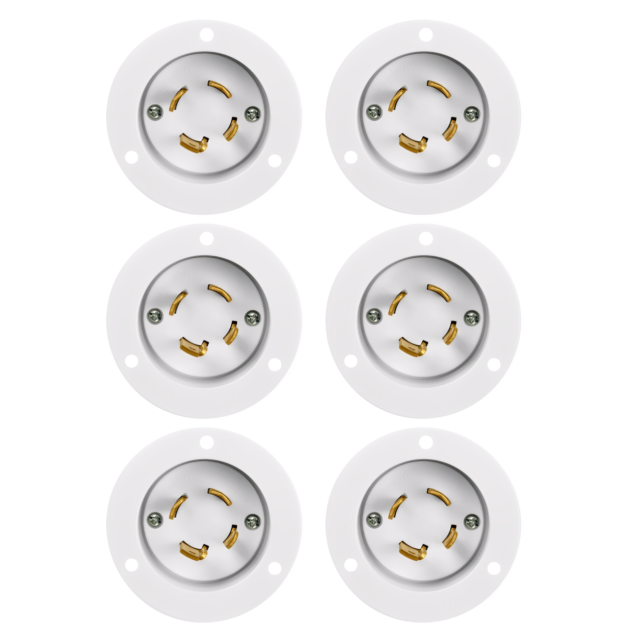 Enerlites Locking Flanged Inlet, 30A, L15-30PFI