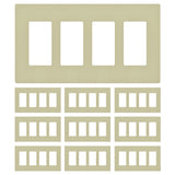 Enerlites Screwless Decorator/GFCI Four-Gang Wall Plate Mid-Size