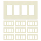 Enerlites Screwless Decorator/GFCI Four-Gang Wall Plate