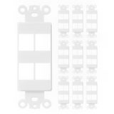 Enerlites 4-Port Decorator Data Wall Plate Insert