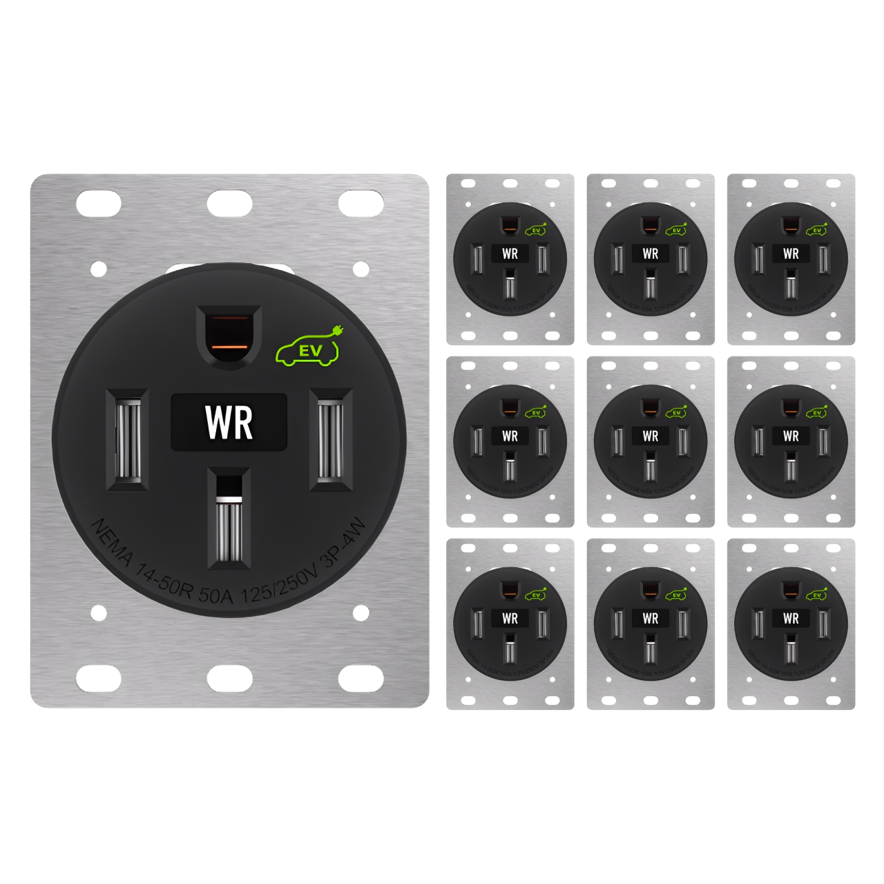 Enerlites 50A EV Charger Receptacle, Heavy Duty, Weather Resistant, 14-50R