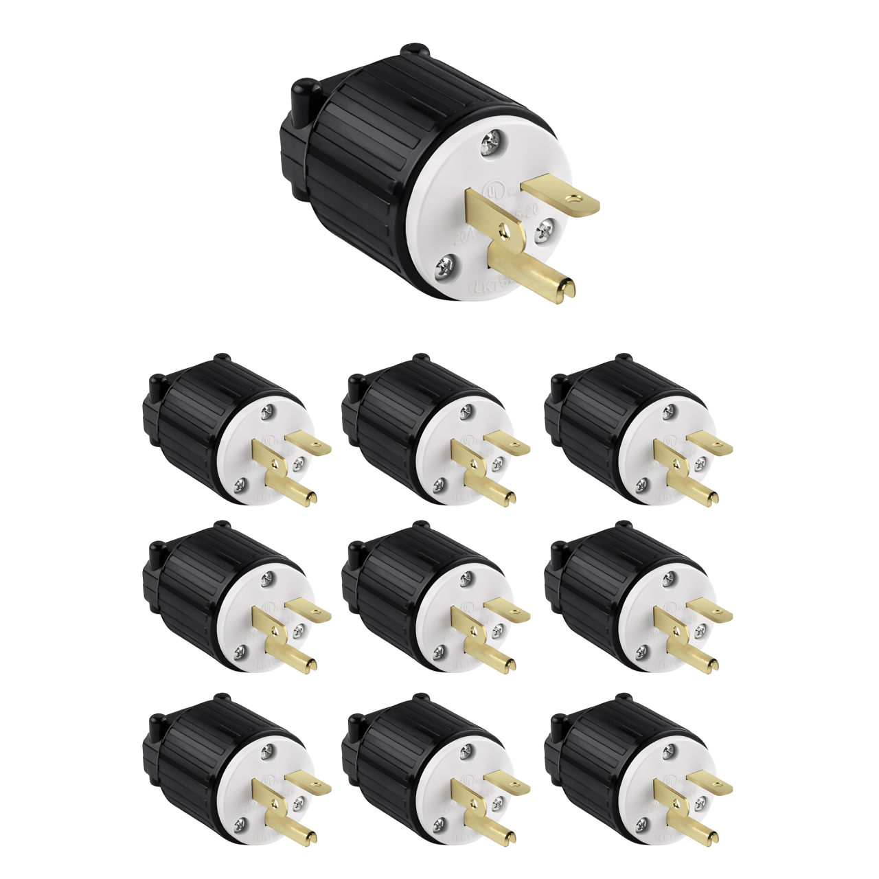 Enerlites Straight Blade Plug, 20A, 5-20P