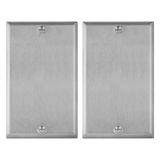 Enerlites Blank Cover One-Gang Metal Wall Plate – Mid-Size
