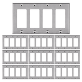 Enerlites Decorator/GFCI Four-Gang Metal Wall Plate