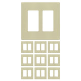 Enerlites Screwless Decorator/GFCI Two-Gang Wall Plate Mid-Size