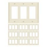 Enerlites Decorator/GFCI Three-Gang Wall Plate