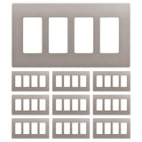 Enerlites Screwless Decorator/GFCI Four-Gang Wall Plate