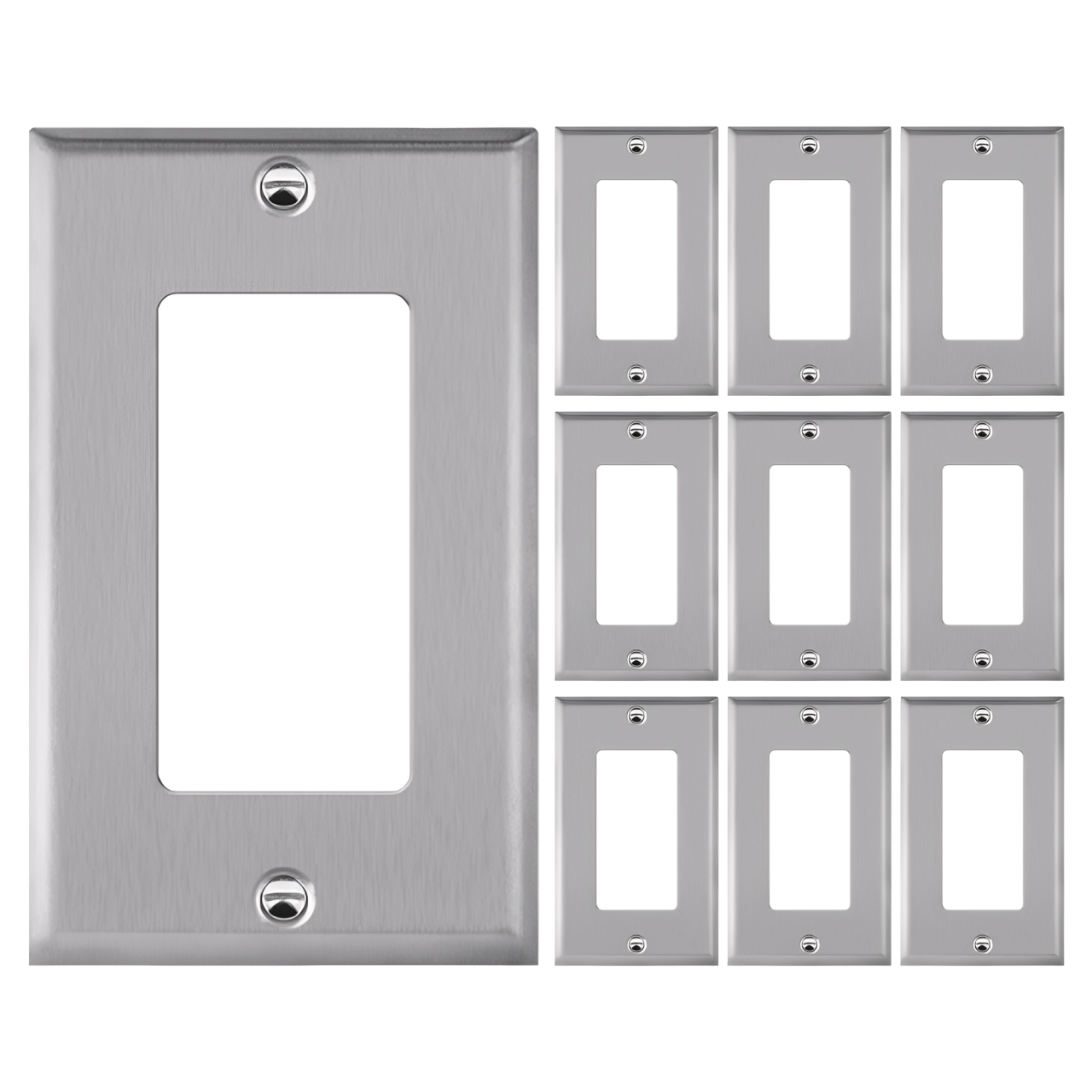 Enerlites Decorator/GFCI One-Gang Metal Wall Plate