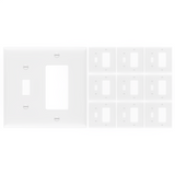 Enerlites Combination Two-Gang Wall Plate – Toggle and Decorator/GFCI, Mid-Size