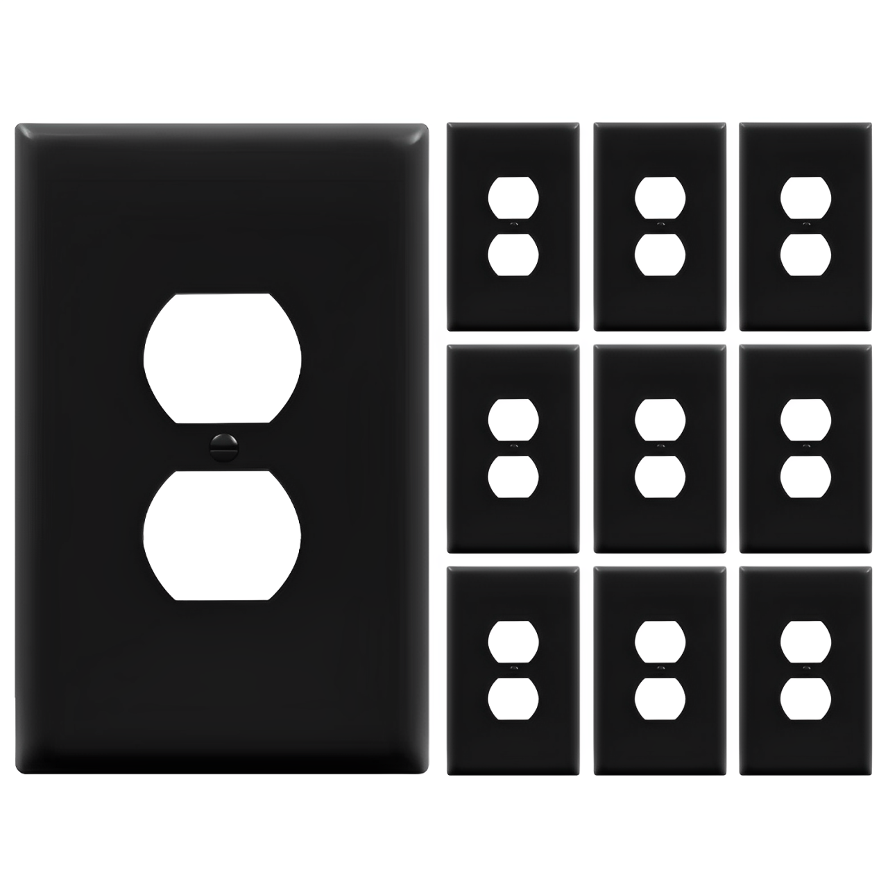 Enerlites Duplex Receptacle One-Gang Wall Plate, Over-Size