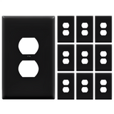 Enerlites Duplex Receptacle One-Gang Wall Plate, Over-Size