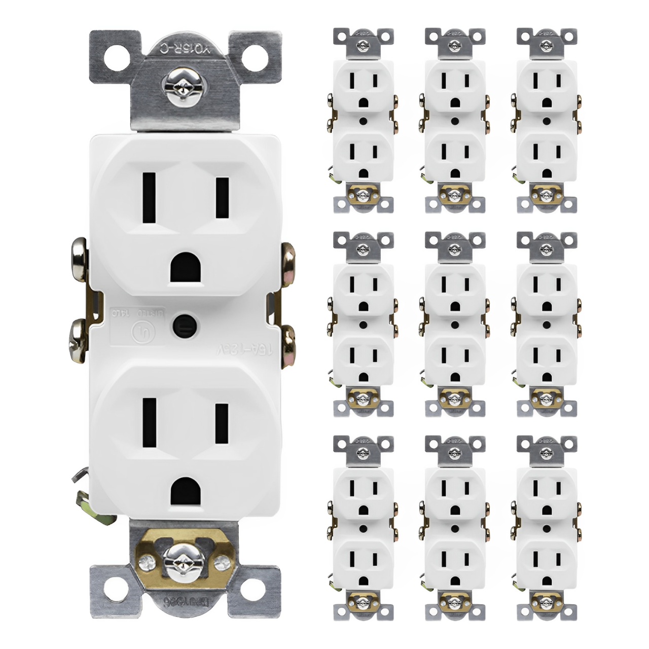Enerlites Commercial Grade 15A Duplex Receptacle