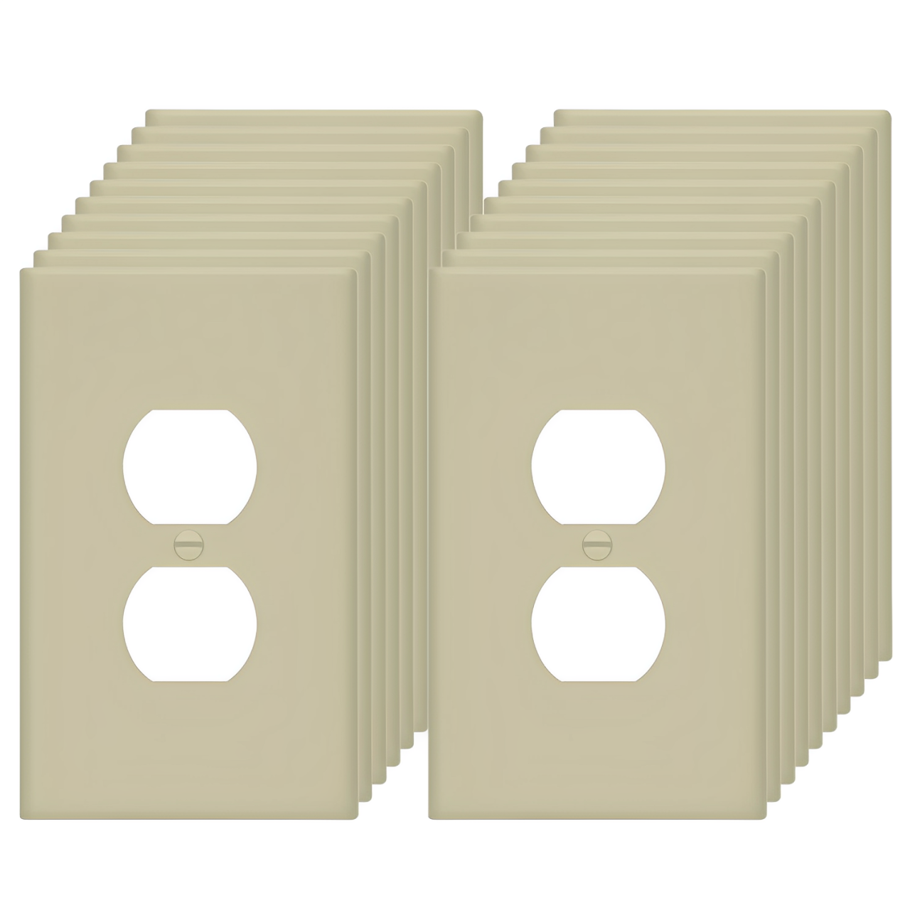 Enerlites Duplex Receptacle One-Gang Wall Plate, Over-Size