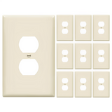 Enerlites Duplex Receptacle One-Gang Wall Plate, Over-Size