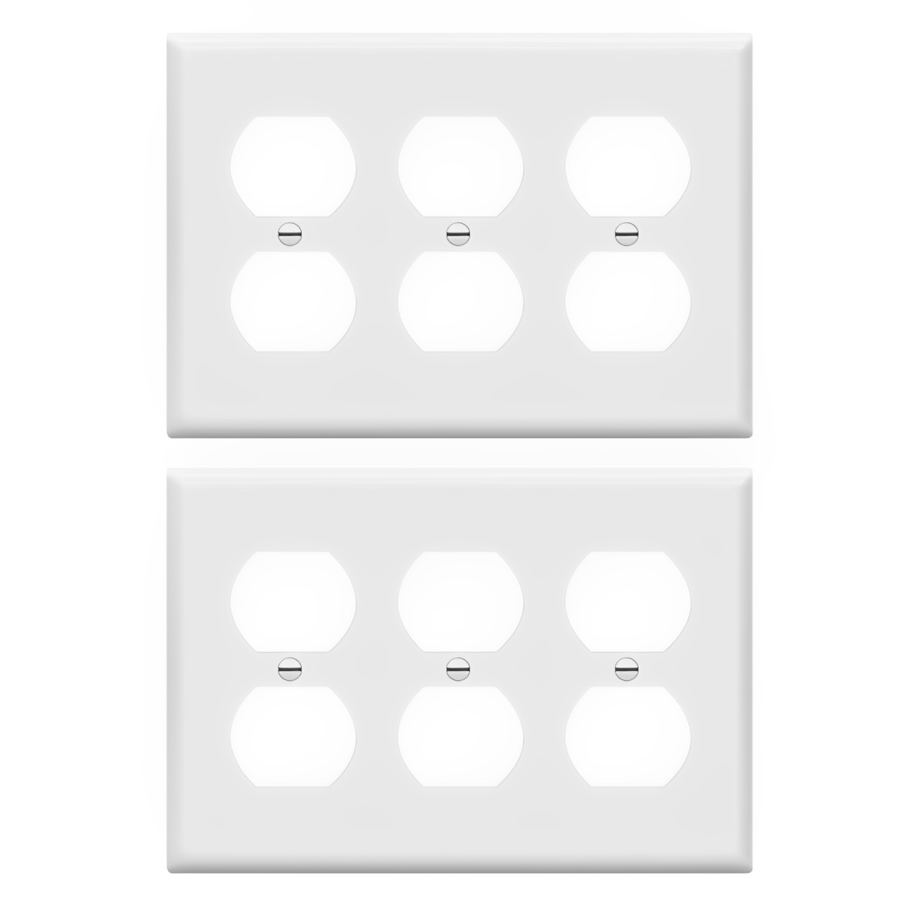 Enerlites Duplex Receptacle Three-Gang Wall Plate