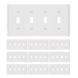 Enerlites Toggle Switch Four-Gang Wall Plate, Mid-Size