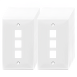 Enerlites Multimedia Face Plates 3-Port 1-Gang Keystone
