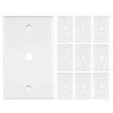 Enerlites Plastic Wall Plates 1-Gang Cable Wall Plate 0.406" Diameter