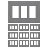 Enerlites Screwless Decorator/GFCI Three-Gang Wall Plate Mid-Size