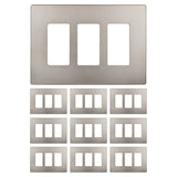 Enerlites Screwless Decorator/GFCI Three-Gang Wall Plate