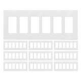 Enerlites Screwless Decorator/GFCI Six-Gang Wall Plate