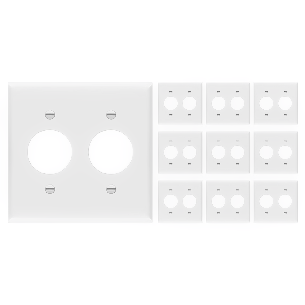 Enerlites Single Receptacle Two-Gang Wall Plate