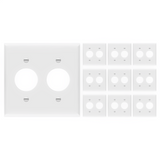 Enerlites Single Receptacle Two-Gang Wall Plate