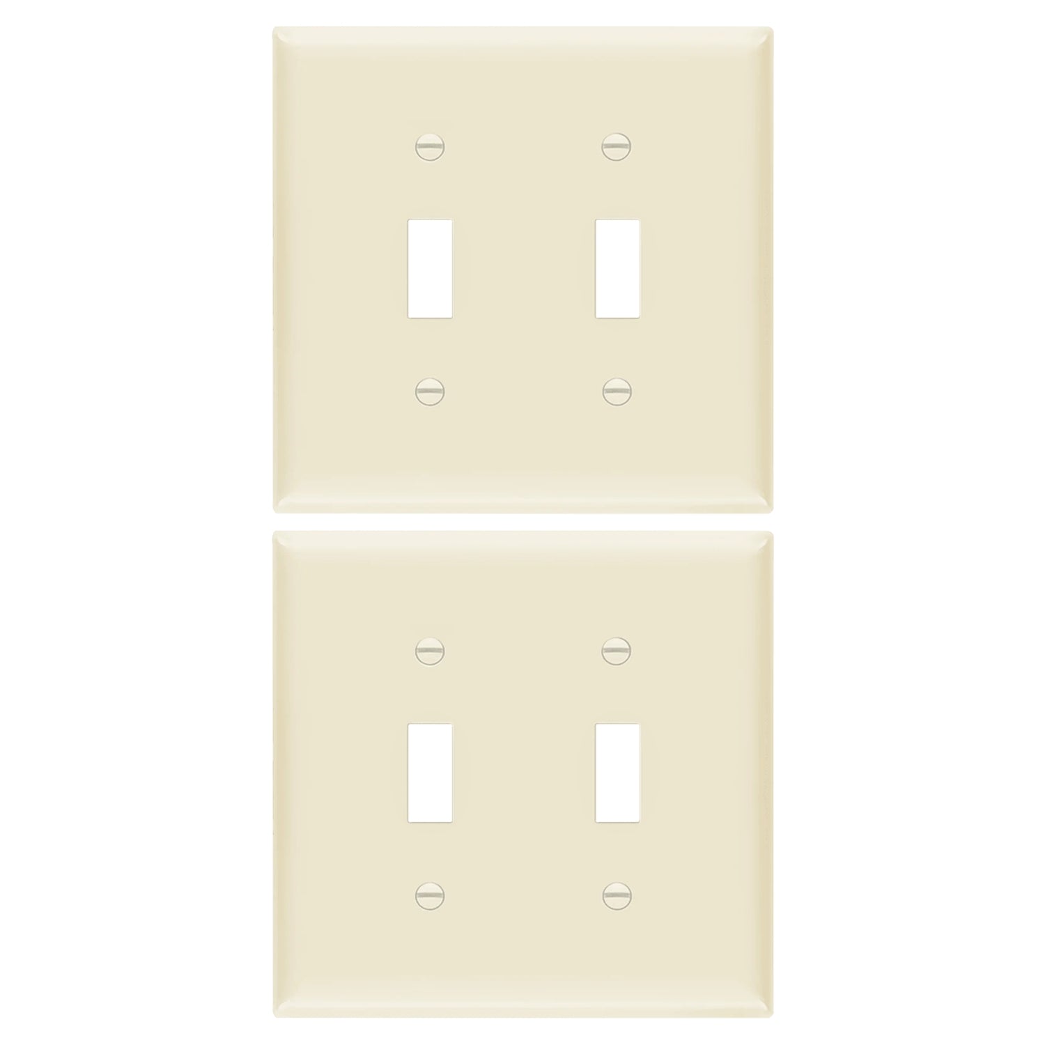 Enerlites Toggle Switch Two-Gang Wall Plate, Mid-Size