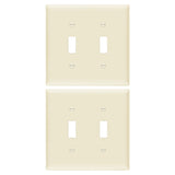 Enerlites Toggle Switch Two-Gang Wall Plate, Mid-Size