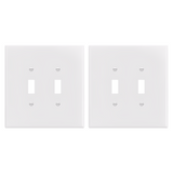 Enerlites Toggle Switch Two-Gang Wall Plate, Over-Size