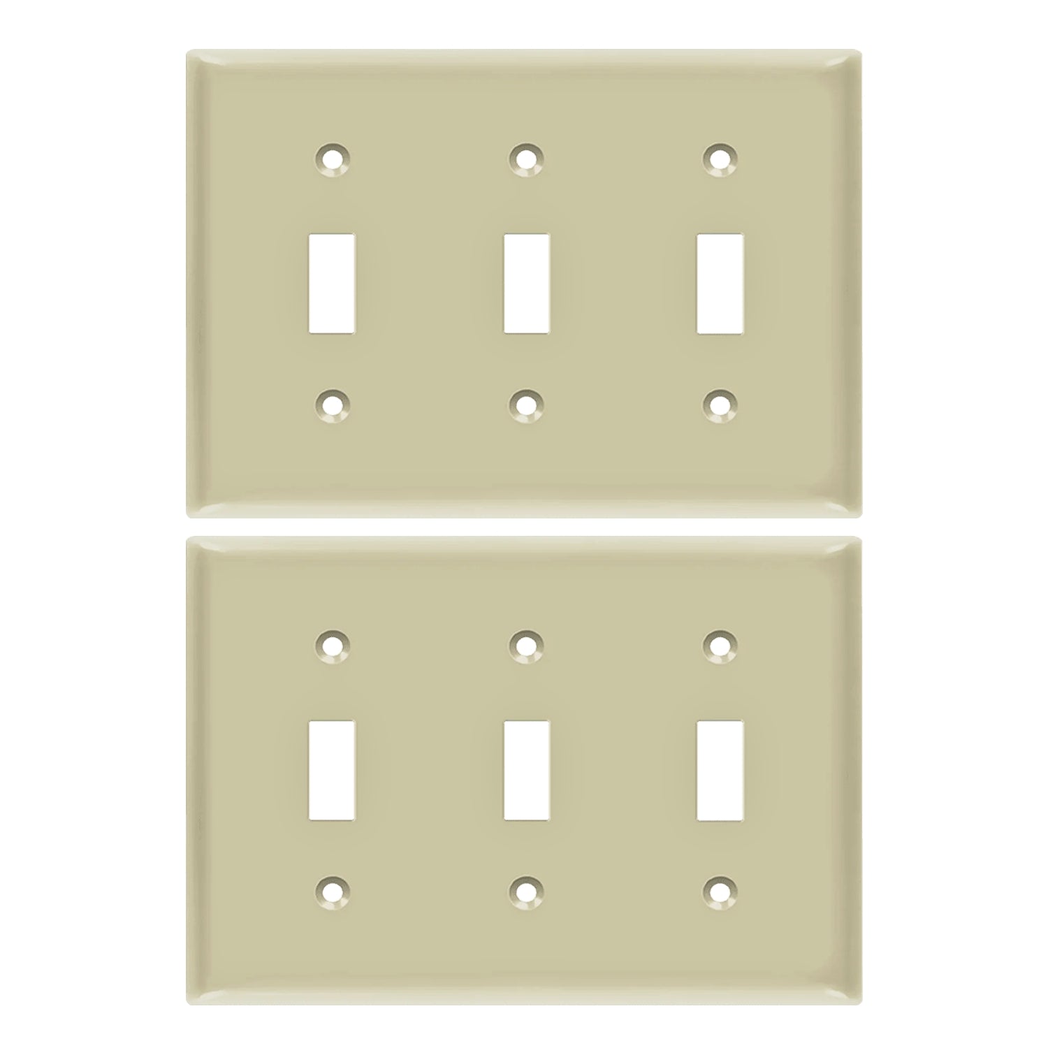 Enerlites Toggle Switch Three-Gang Wall Plate
