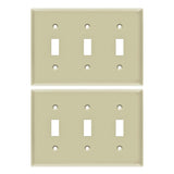 Enerlites Toggle Switch Three-Gang Wall Plate