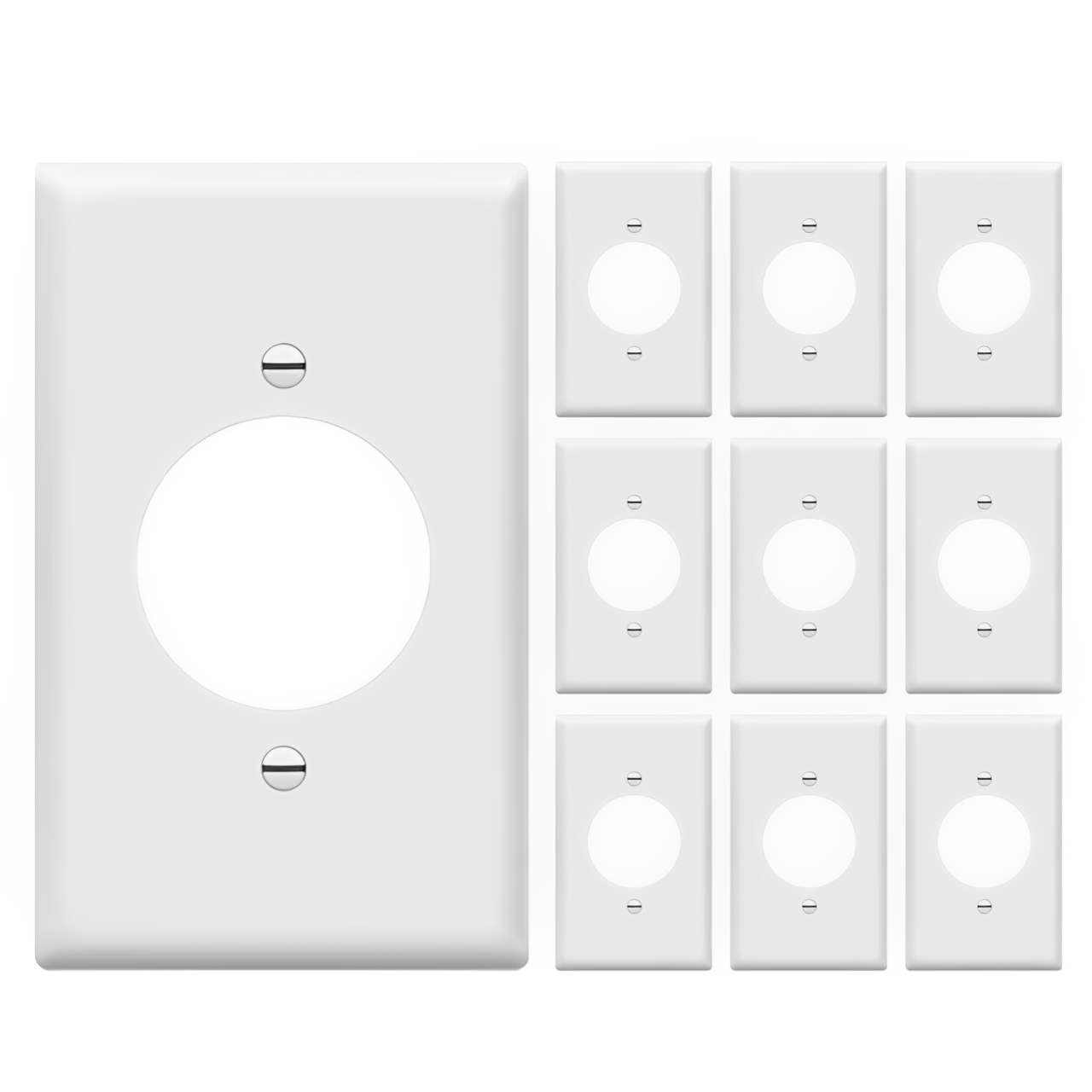 Enerlites Single Locking Receptacle One-Gang Wall Plate