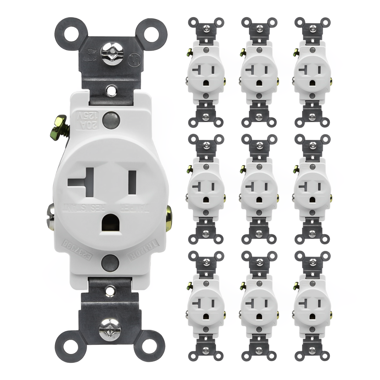 Enerlites Commercial Grade 20A Single Receptacle, 5-20R