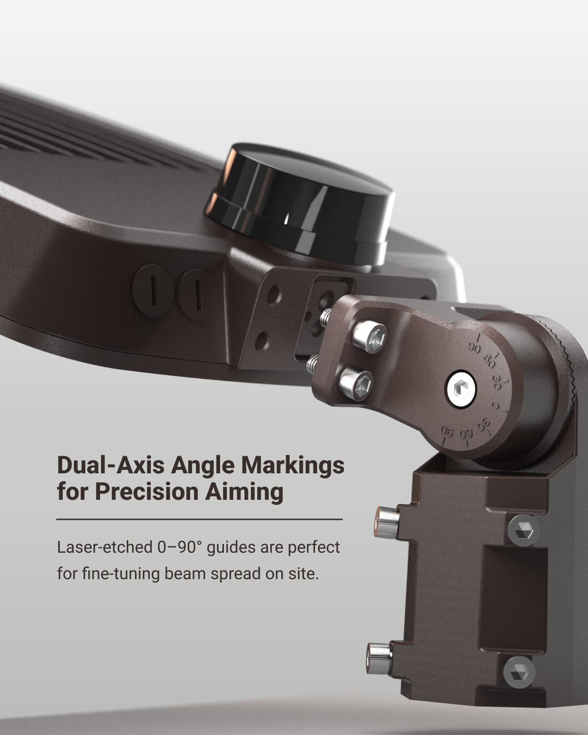 The adjustable slip fitter bracket lets you angle your LED area light for optimal coverage and even illumination.