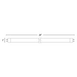 T8 LED Tube, 2ft, Frosted, Plug & Play, Type A, 9W, 1400 Lumens