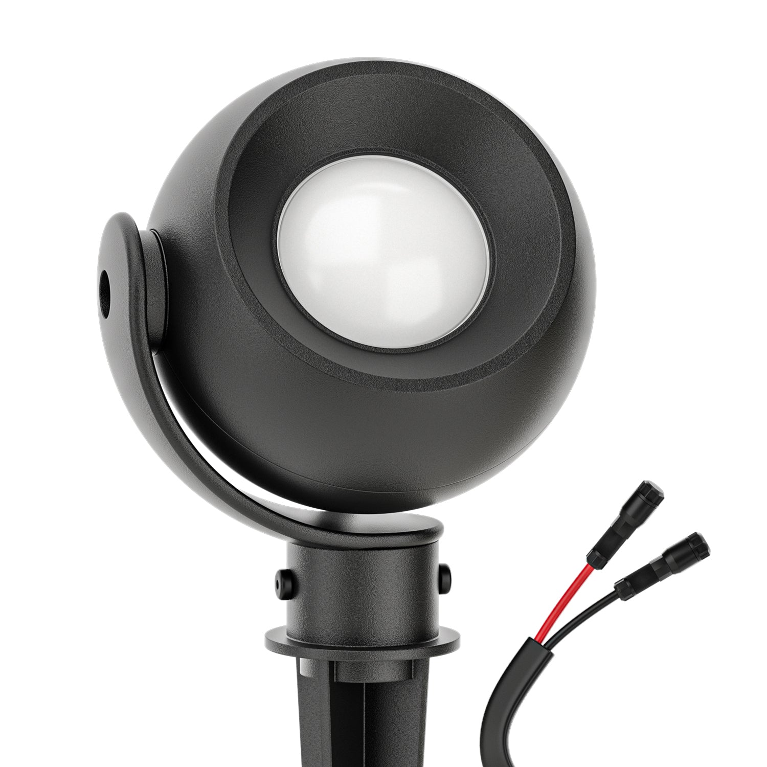 Sunco Orb, Outdoor Ball Spotlight with matte black finish.
