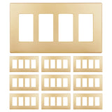 Enerlites Screwless Decorator/GFCI Four-Gang Wall Plate