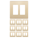 Enerlites Screwless Decorator/GFCI Two-Gang Wall Plate
