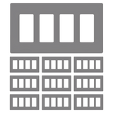 Enerlites Screwless Decorator/GFCI Four-Gang Wall Plate