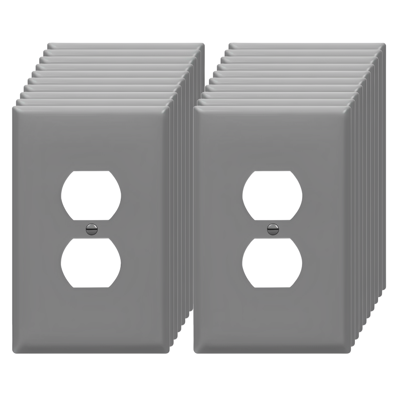 Enerlites Duplex Receptacle One-Gang Wall Plate, Over-Size