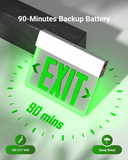 In case of a power outage, the backup battery automatically illuminates (90 minutes) the fixture and light the way to safety.