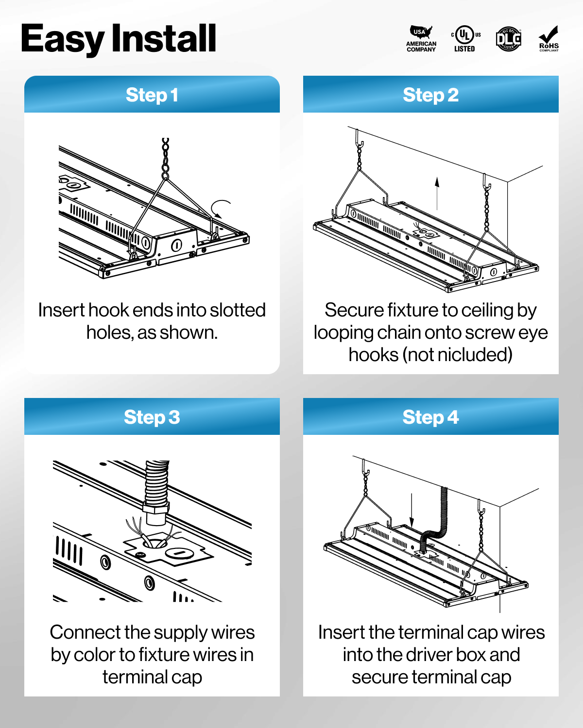 The slim design has great light output and is easy to install for your ceilings.