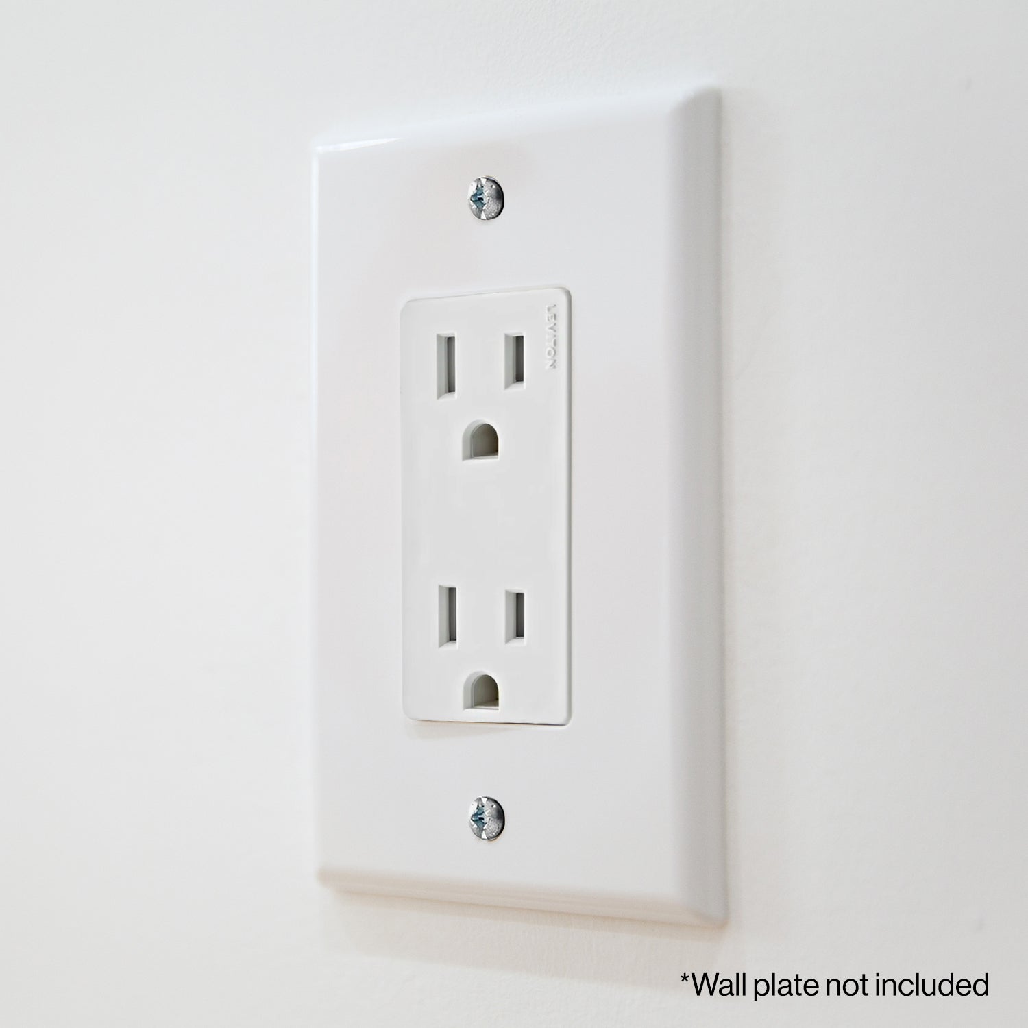 Leviton 15 Amp Tamper Resistant Duplex Receptacle, Outlet, Straight Blade, Grounding - 2 Poles